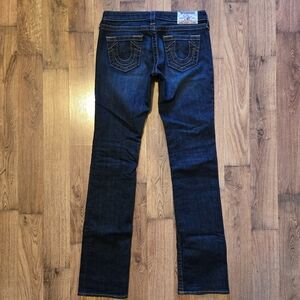 True Religion Low Rise Straight Women's Dark Blue Jeans size 27